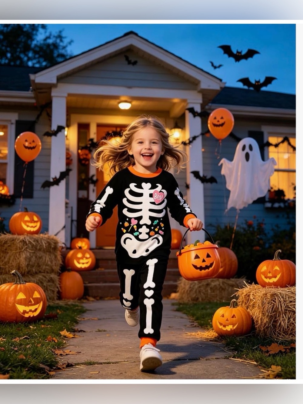Skeleton Glow-in-The-Dark Cotton Sleepwear - Picture 2 of 3